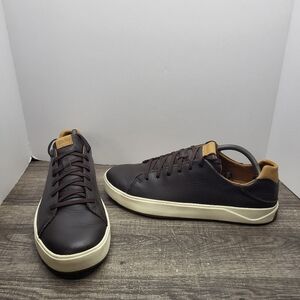 Olukai Lae'ahi Li 'Ili Men's Size 10 US Premium Dark Java Leather Sneaker Shoe